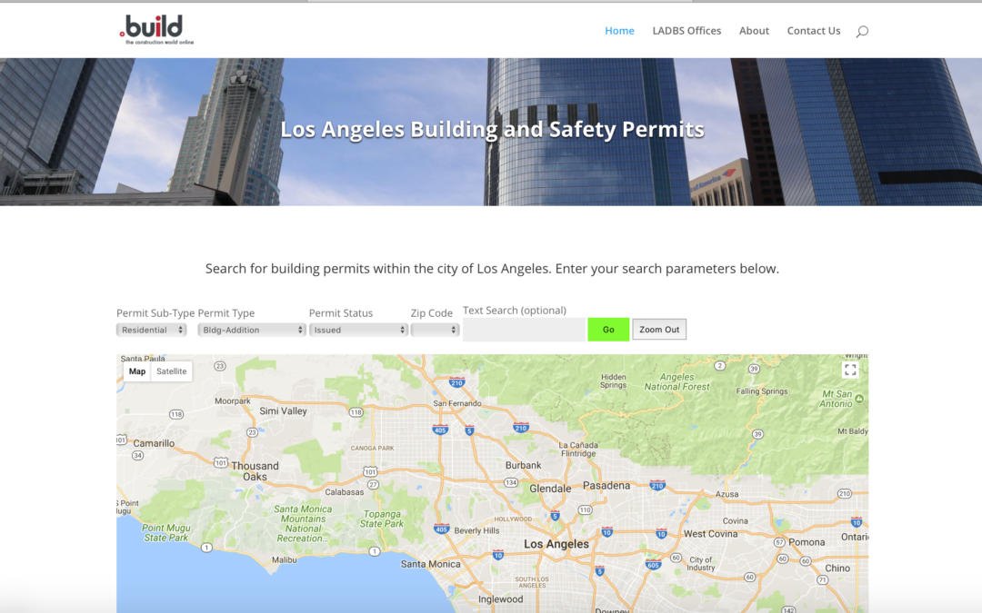 Search for Construction Permits Issued in Los Angeles